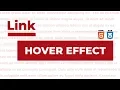 Link hover effect using HTML and CSS Hover effect