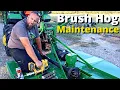 Brush Hog Maintenance - How to Slip a Slip Clutch and Replace Blades