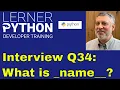 Python interview question What is -