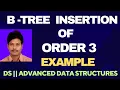 B-Tree of Order 3 B-Tree Insertion of Order 3 B-Tree Insertion B Tree B-Tree DS ADS