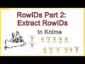 Knime - Extract the RowIDs From Your Data