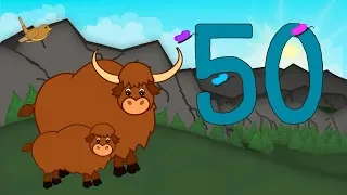 Count 1 To 50 Soft Music For Children Happy Relaxing Music For Kids Counting To 50 By 123ABCtv 
