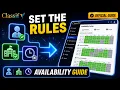 Classify AI Timetable Builder Guide Part 3 Configure Availability Scheduling Constraints