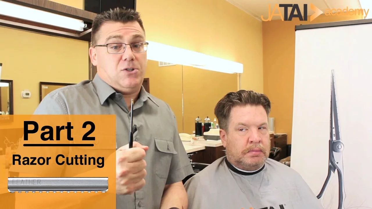 Men's Contemporary Partially Disconnected Haircut - Razor Cutting Part 2