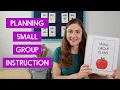 How to Quickly and Efficiently Plan Your Small Group Instruction