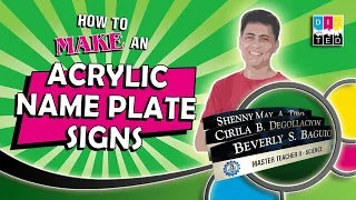 How to Make an ACRYLIC NAME PLATE SIGNS Table Signs