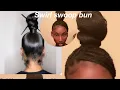 swirl swoop bun tutorial box braid edition