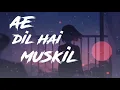 Download Lagu Ae dil muskil /slow+reverb song/musiclover07