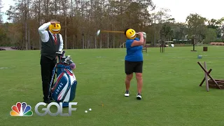 Feherty Shorts Smiling and swinging with Nancy Lopez Feherty Golf Channel
