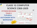 Tuples Dictionaries in Python Practical Examples Worksheet Class 12 Computer Science