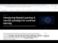 Let s talk Nested Learning Hidden Learning in Deep Learning Architectures by Google Research