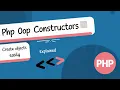 PHP OOP Constructor Explained in Hindi PHP Class Constructor Tutorial Part 62