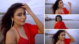 sudipa red chiffon saree fashion ullas