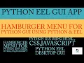 Python Eel Gui How To Create Hamburger Menu For Python Gui Using Html Css Javascript Part 5