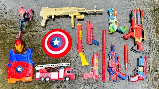 Spider Man Action Series vs Captain America Funny Superhero Guns Toys & Equipments,Infinity Gauntlet