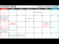 August 2024 Calendar with Holidays and Observances All