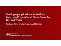 Developing Applications for Wolfram Enterprise Private Cloud