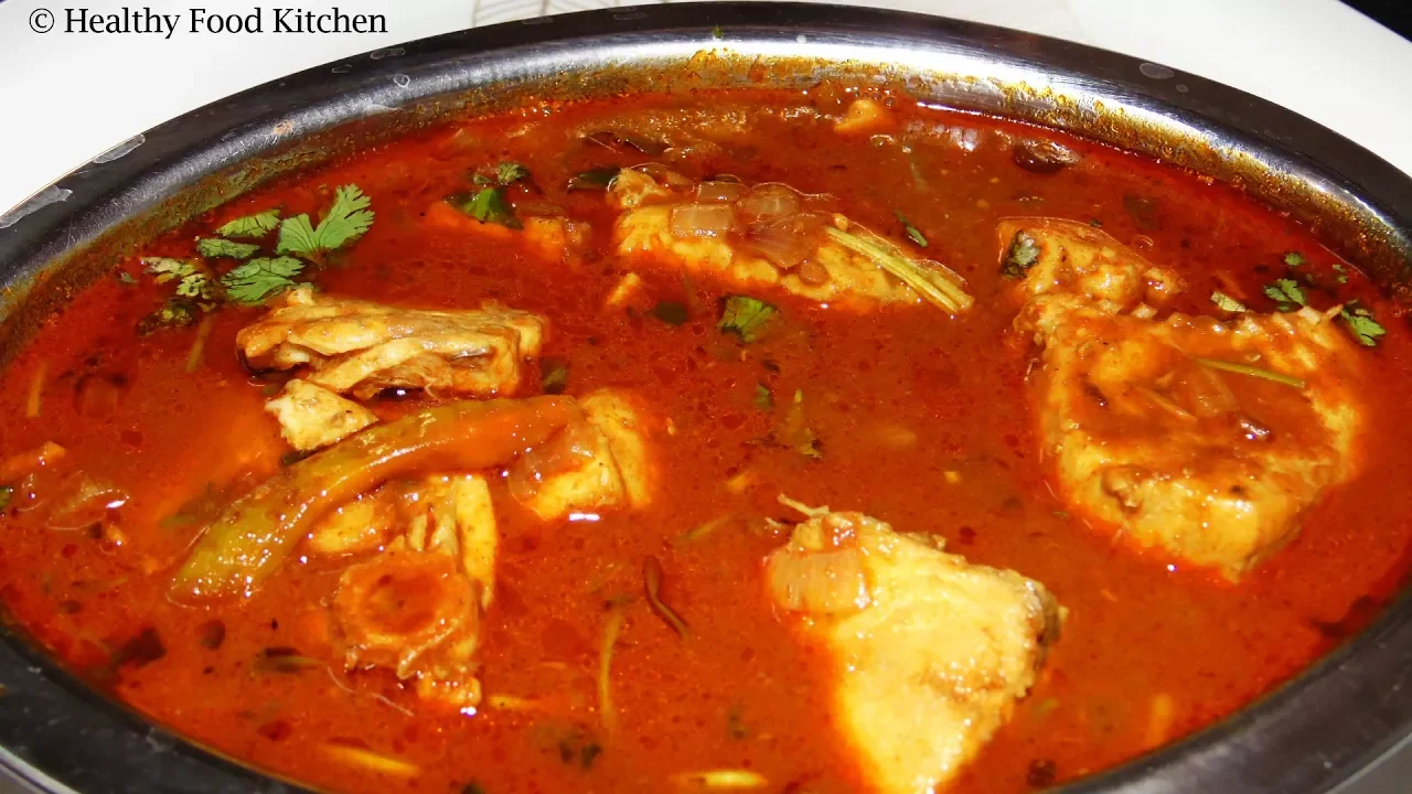 Andhra Style Fish Curry Recipe - Spicy Fish Gravy Recipe - Fish Kuzhambu Recipe - Fish Recipe