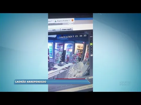 Ladrão tenta furtar posto de combustível, se arrepende e abandona as mercadorias