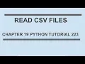 Work with CSV files using python