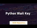 python wait key