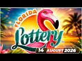 Florida Lottery Results Today AUGUST 14 2026 - Pick 3 Pick 4 Cash 3 Cash 4 Live
