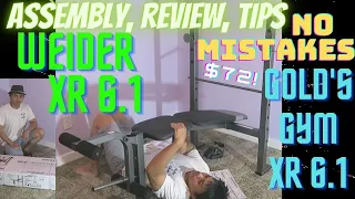 Weider XR 6 1 Weight Bench from Walmart Assembly Review and Tips