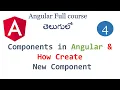 Component in Angular How To create new component what is component in Angular Angular tutorials