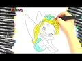 Coloring a cute little Angle for nursery and Children Disney Carton for Girls