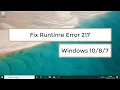 Fix Runtime Error 217 In Windows 7