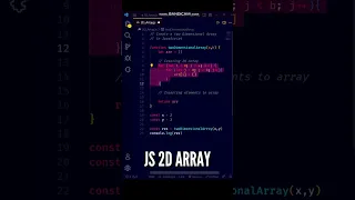 Create a Two Dimensional Array using JavaScript ES6