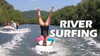 Dinghy River Surfing! Sailing Vlog