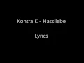 Kontra K - Hassliebe (Lyrics)