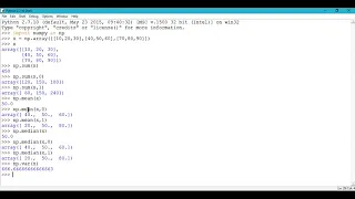 Numpy part 10 Multidimensional Arrays in Python Statistics and Axes Peak-to-Peak value