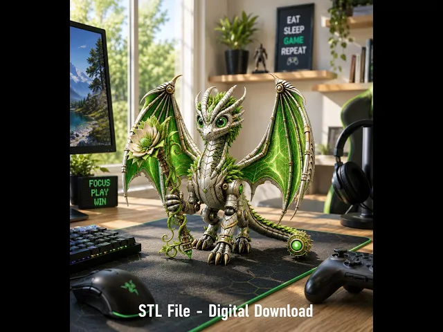 Verdant Arcane Dragon STL File for 3D Print video thumbnail