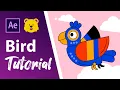 How to make a bird fly in After Effects - Easy Animation Tutorial for Beginners