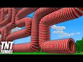 Download Lagu I found a CROOKED TNT TUNNEL in Minecraft ! What's INSIDE the LONGEST TNT ?