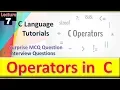 Operators in C language Lecture 7 C language Tutorial