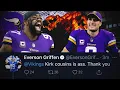 Everson Griffen Tweets Kirk cousins is ass Thank you