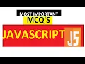 Most Important MCQS Javascript For All Exams