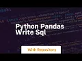 python pandas write sql