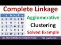 Complete Linkage Hierarchical Clustering using Agglomerative Method Machine Learning Mahesh Huddar