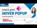 Power Apps Hover Popup - 3 Methods Explained to Show Tooltips and Popups in Power Apps Canvas App