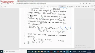 M4 DYNAMIC PROGRAMMING BINOMIAL COEFFICIENT
