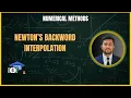 Newton Backward Interpolation Formula Example Numerical Methods