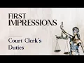 11 - Court Clerk Duties