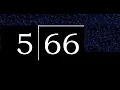 Dividir 66 entre 5 division inexacta con resultado decimal de 2 numeros con procedimiento