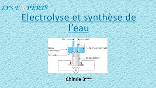 Electrolyse Et Synthèse De L Eau Chimie 3eme 