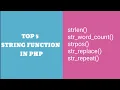 Top 5 String Function in Php Php Tamil