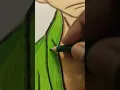 Zoro drawing with colour pencil